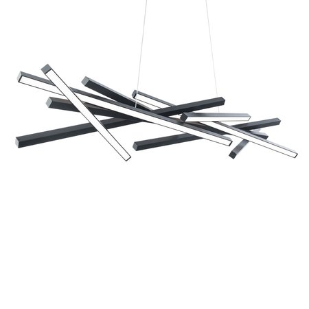 DWELED Parallax 55in LED Linear Pendant 3000K in Black PD-731